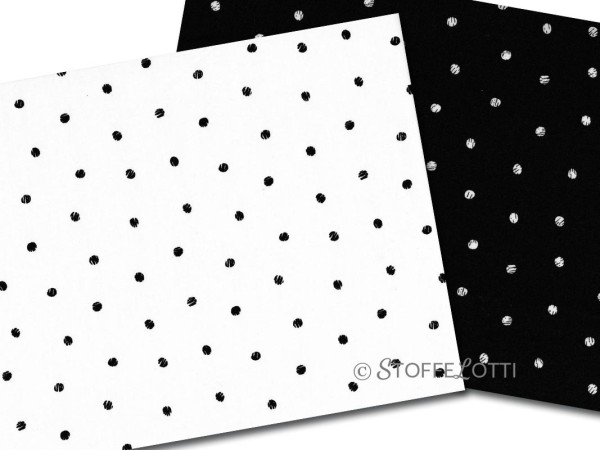 Patchwork Stoffset Monochrome Punkte schwarz/weiß