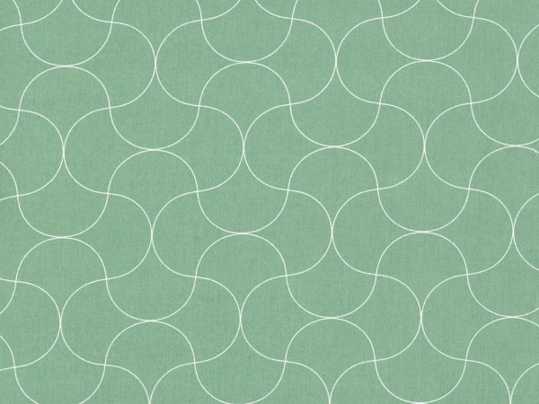 Baumwollstoff Linien Wellen Mint - Flourish