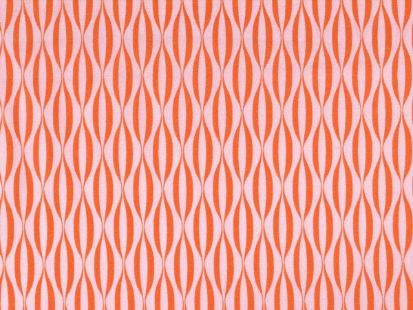Baumwollstoff Wellen Waves Orange - Flow