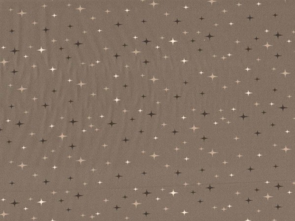 Baumwollstoff Sterne Taupe - Northern Light