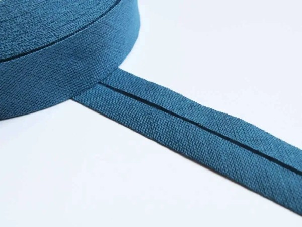 Baumwoll-Schrägband uni jeansblau 20 mm (40/20)