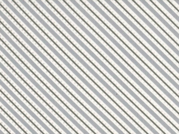 Baumwollstoff diagonale Streifen grau - Sparkle