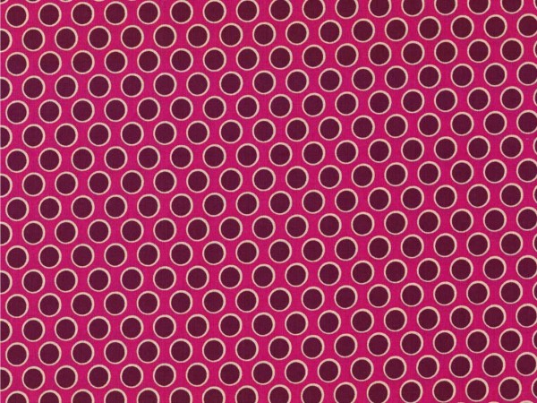 Baumwollstoff Punkte Spot pink-fuchsiarot - Henna