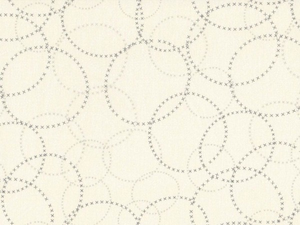 Baumwollstoff Kreise Kreuze Eggshell - Modern Background Paper