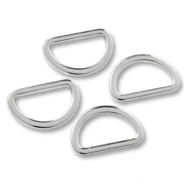 Halbrundringe D-Ringe 20 mm Silber - Prym