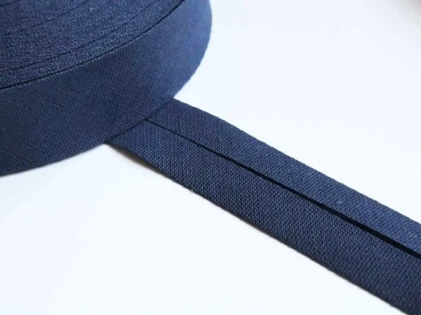 Baumwoll-Schrägband uni dunkelblau 20 mm (40/20)