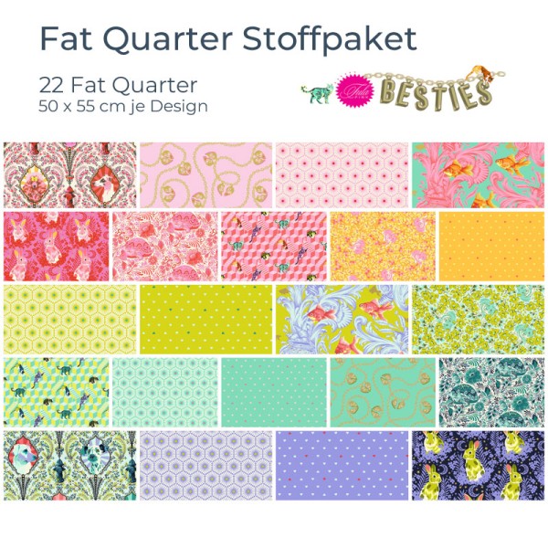 Fat Quarter Stoffpaket Besties - Tula Pink
