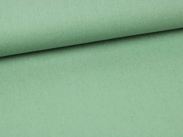 Baumwoll-Leinenstoff Mochi Linen Seafoam-Grün