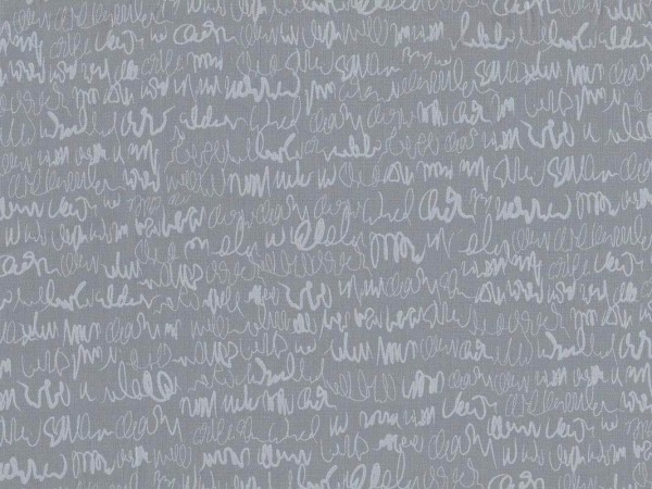 Baumwollstoff Schrift Scribbles Grau - Modern Backgrounds More Paper