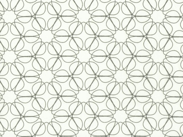 Baumwollstoff Blumen Ellipse Creme/Grau - Quotation