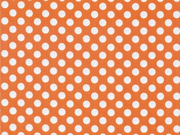 Baumwollstoff Punkte Orange - Polka Dot