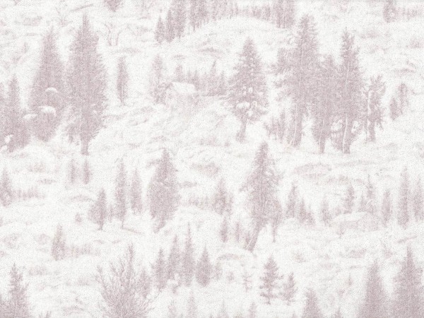 Baumwollstoff Glitzer Winterlandschaft Creme/Taupe - Forest Frost