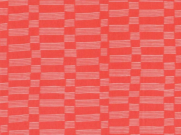 Baumwollstoff Streifen Linien Rot - Lucky - Lotta Jansdotter